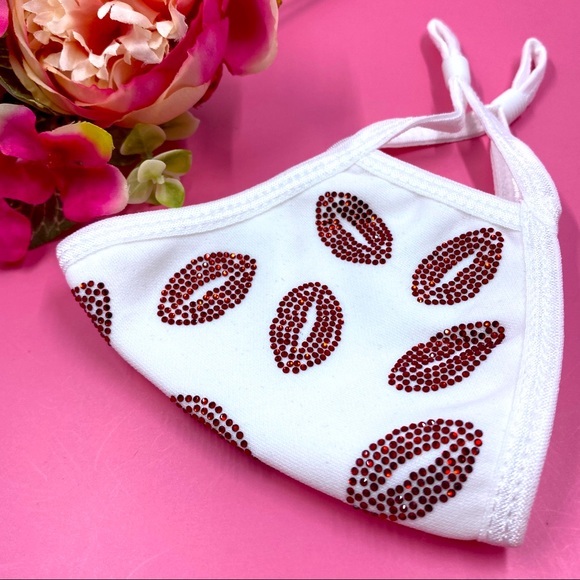 Accessories - Lips Crystal Bling Face Mask